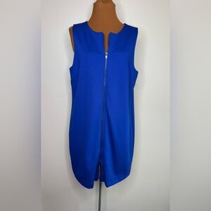 NWT Banana Republic Double Way Zip-Front Mini Dress Sleeveless Size 14